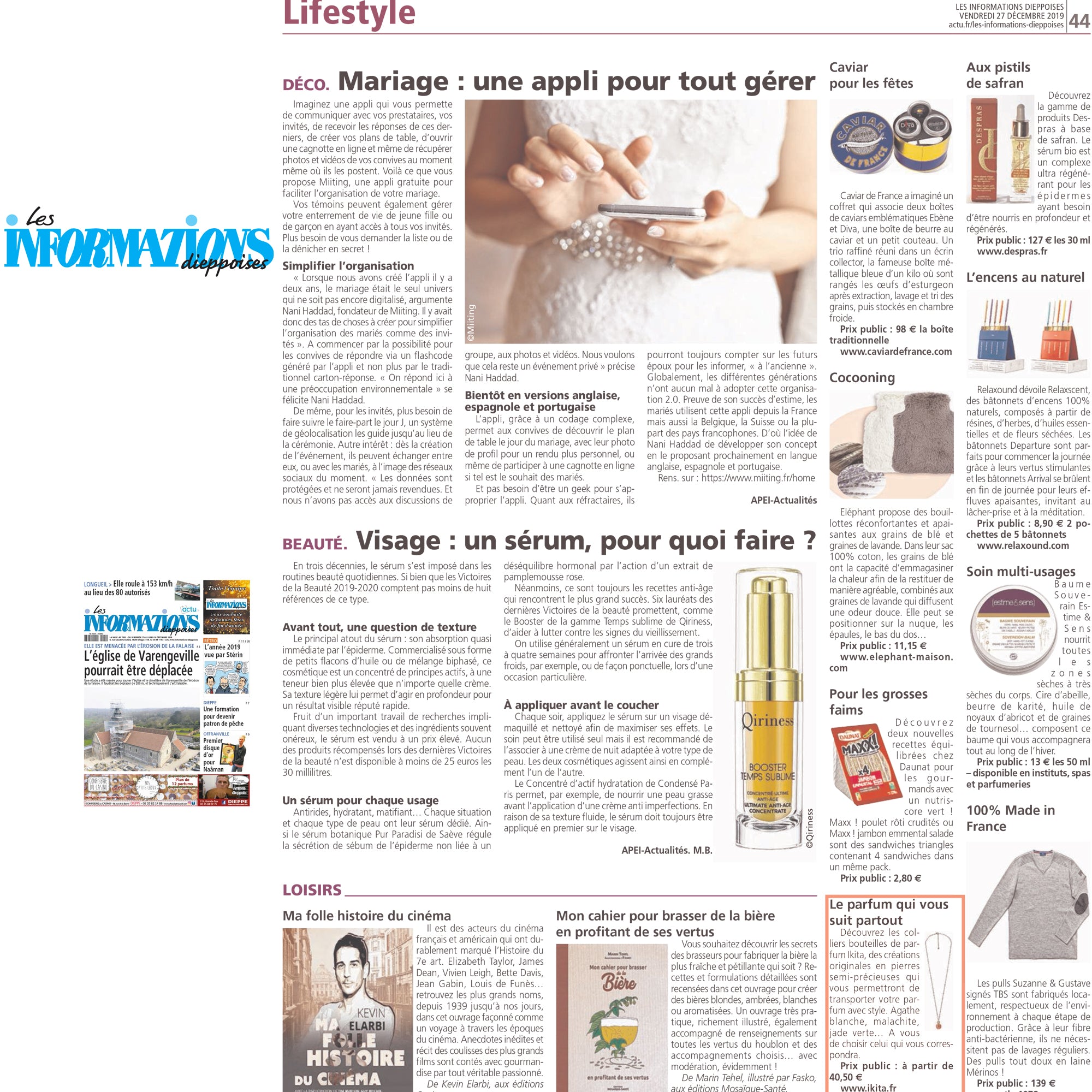 Les Informations Dieppoises du 27 décembre 2019