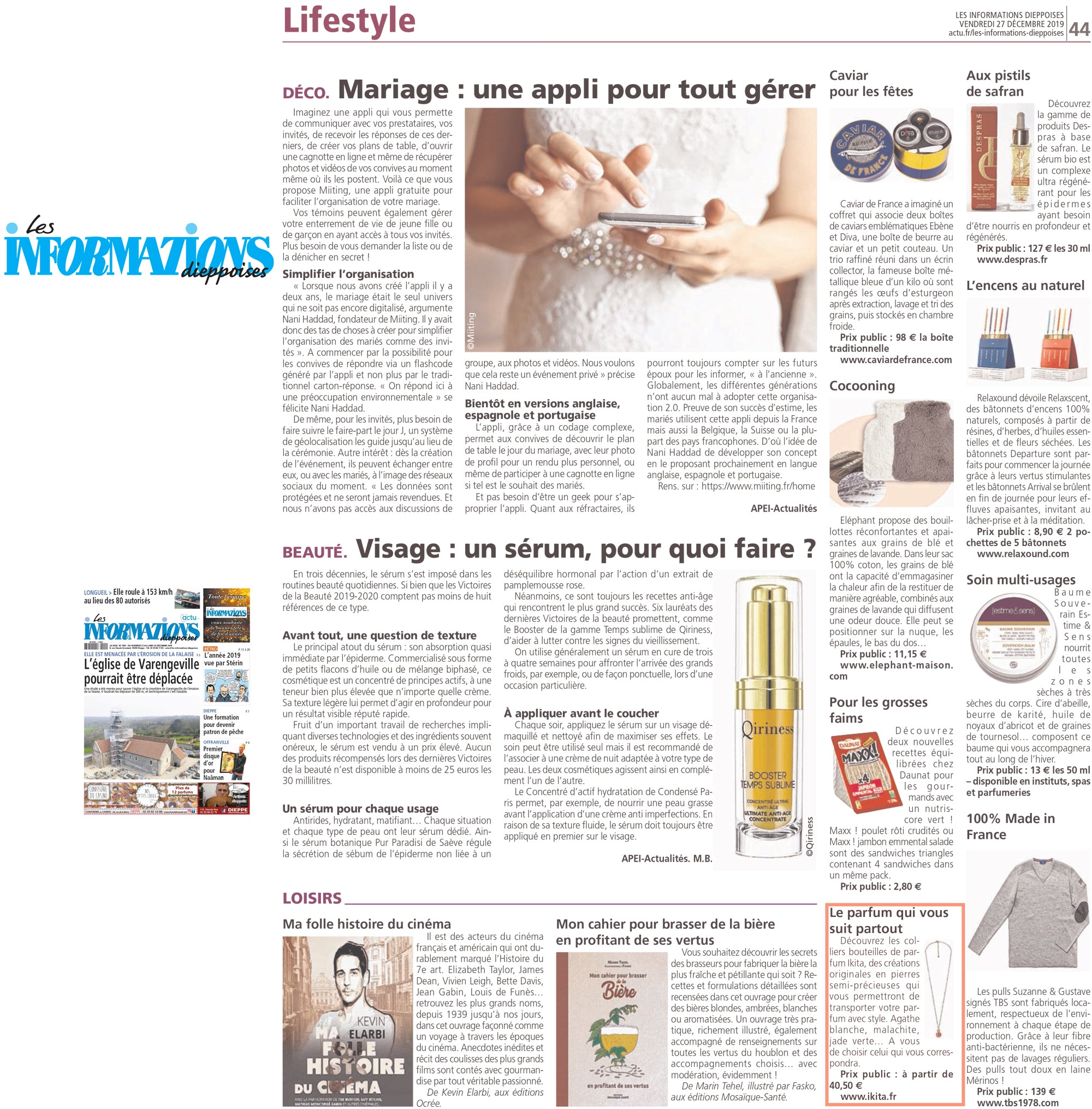 Les Informations Dieppoises du 27 décembre 2019