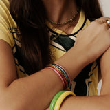 Bracelet Bouddhiste Ikita Rainbow - Lot de 7 joncs fins