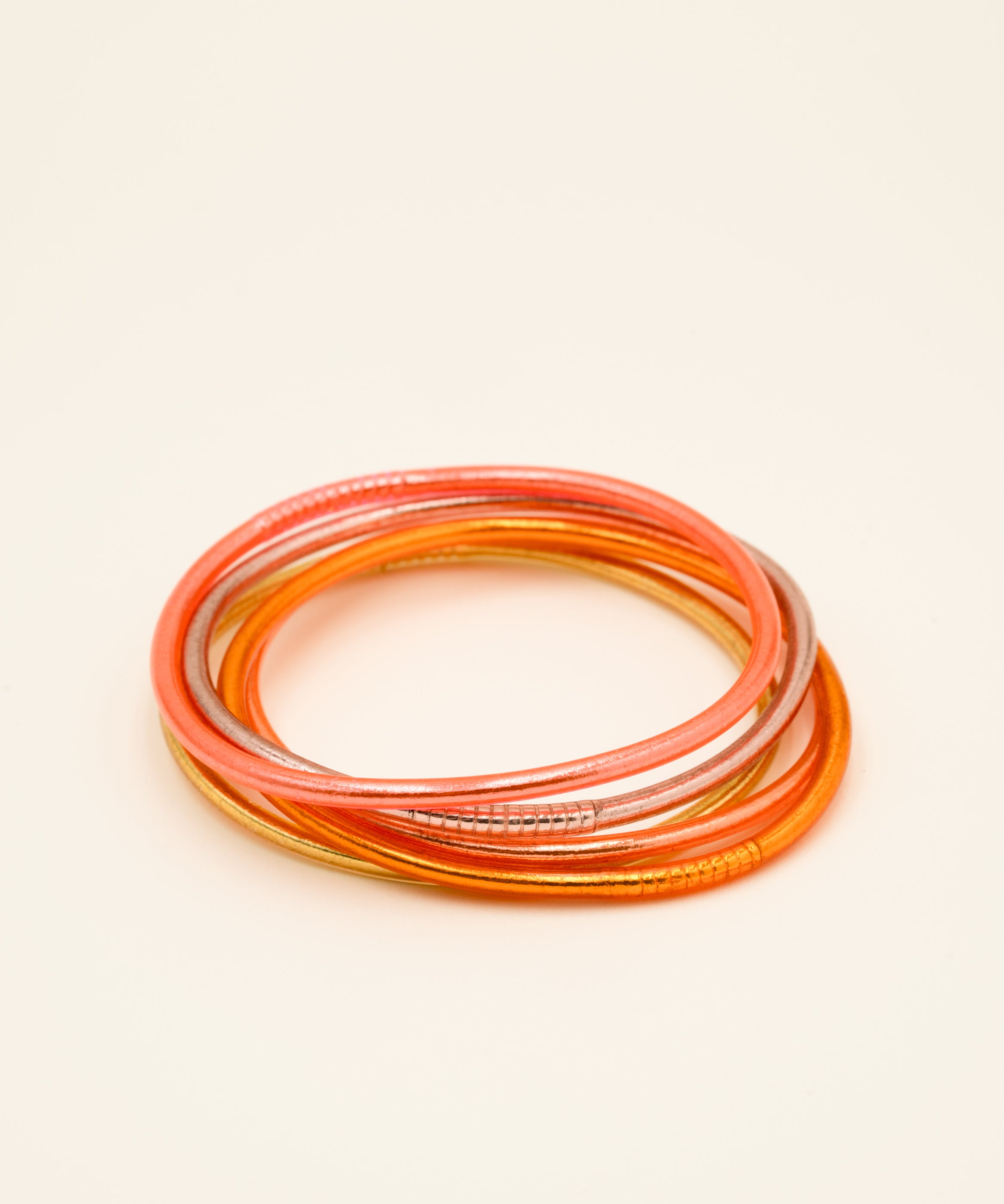 Bracelet Bouddhiste Ikita Sunglow - Lot de 5 joncs fins