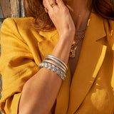 Bracelet Bouddhiste double Tressé  - Argenté
