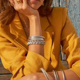 Bracelet Bouddhiste double Tressé  - Argenté