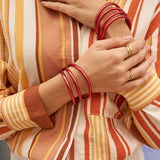 Bracelet Bouddhiste épais - Rouge Foncé