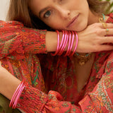 Bracelet Bouddhiste épais - Fuschia