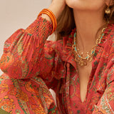 Bracelet Bouddhiste épais - Orange