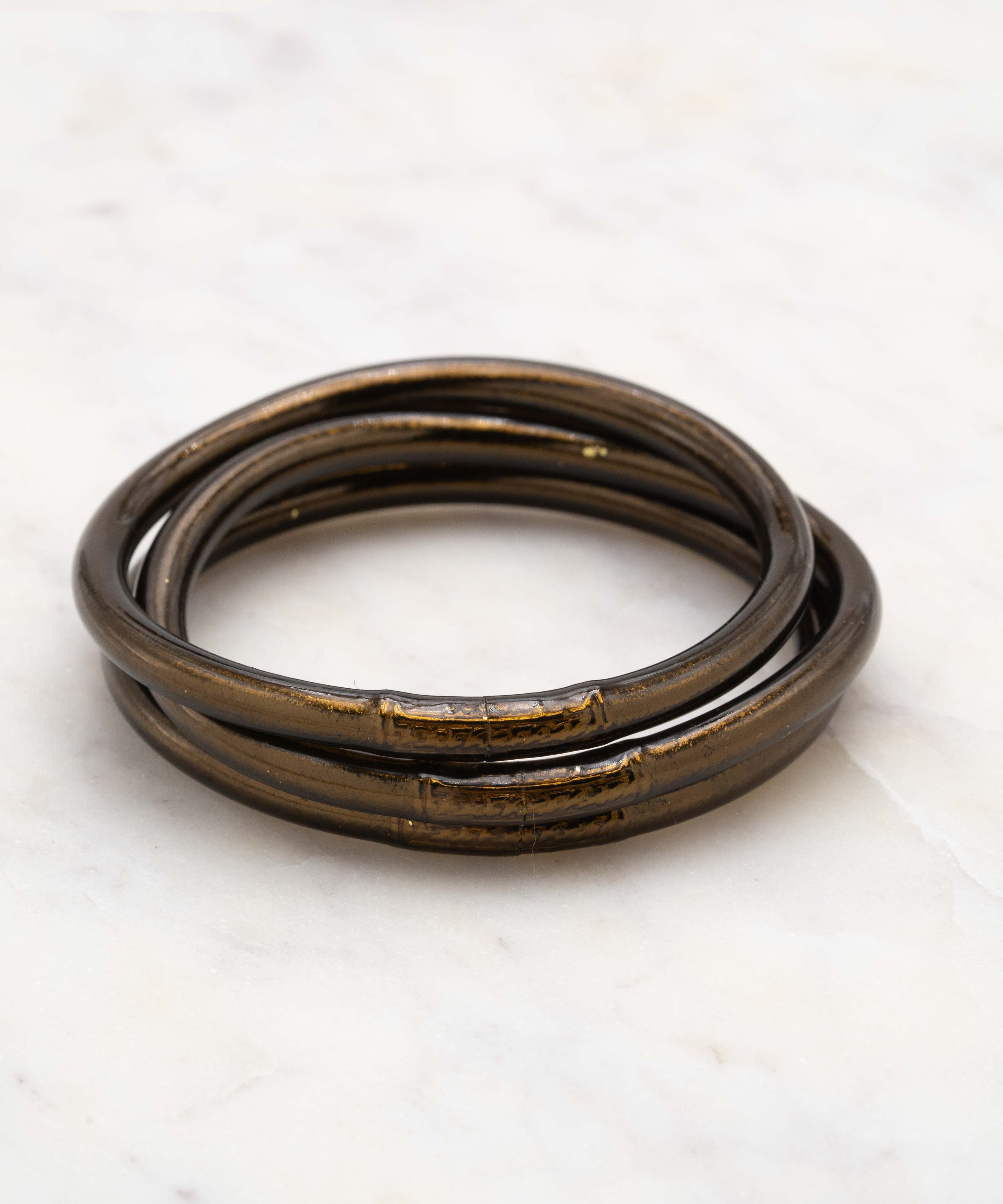Bracelet Bouddhiste épais - Dark chocolate