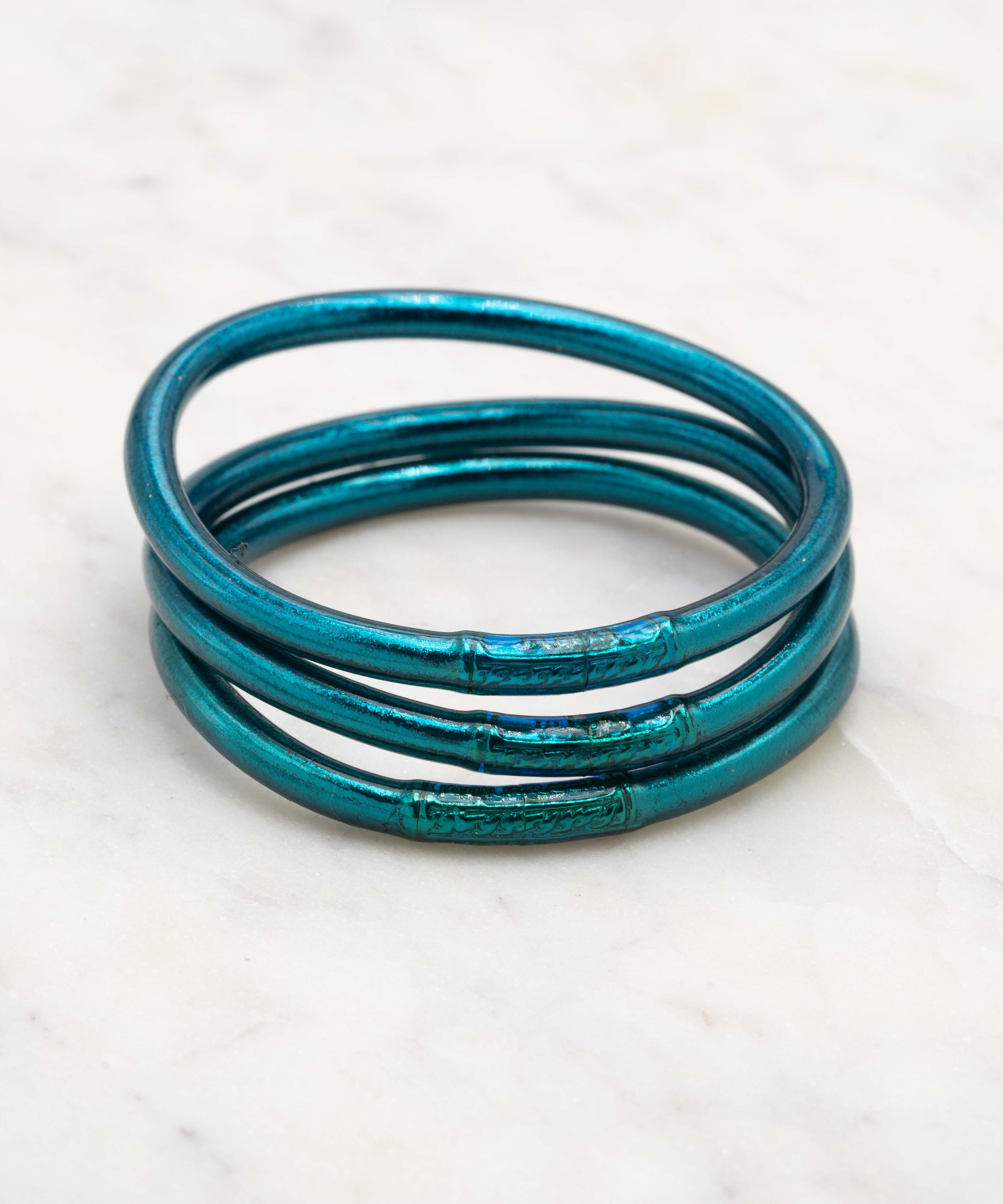 Bracelet Bouddhiste épais - Bleu ocean