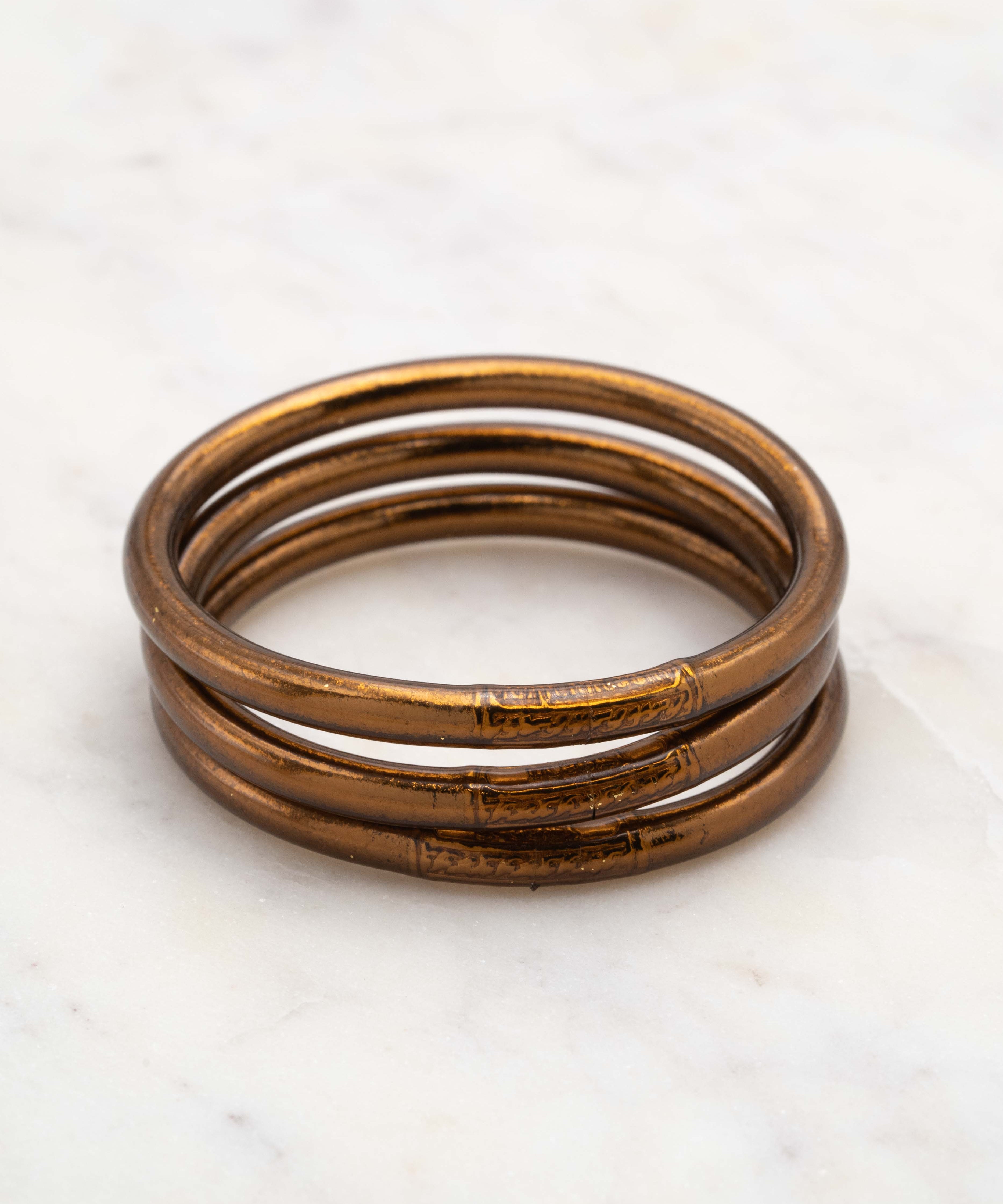 Bracelet Bouddhiste épais - Milk Chocolate