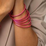 Bracelet Bouddhiste fin - Fuchsia