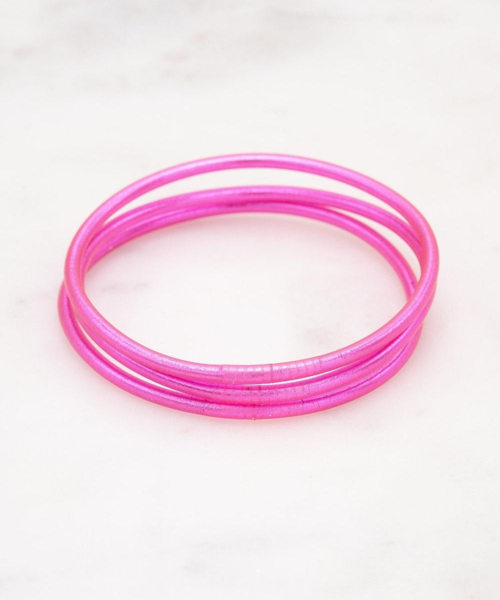 Bracelet Bouddhiste fin - Fuchsia