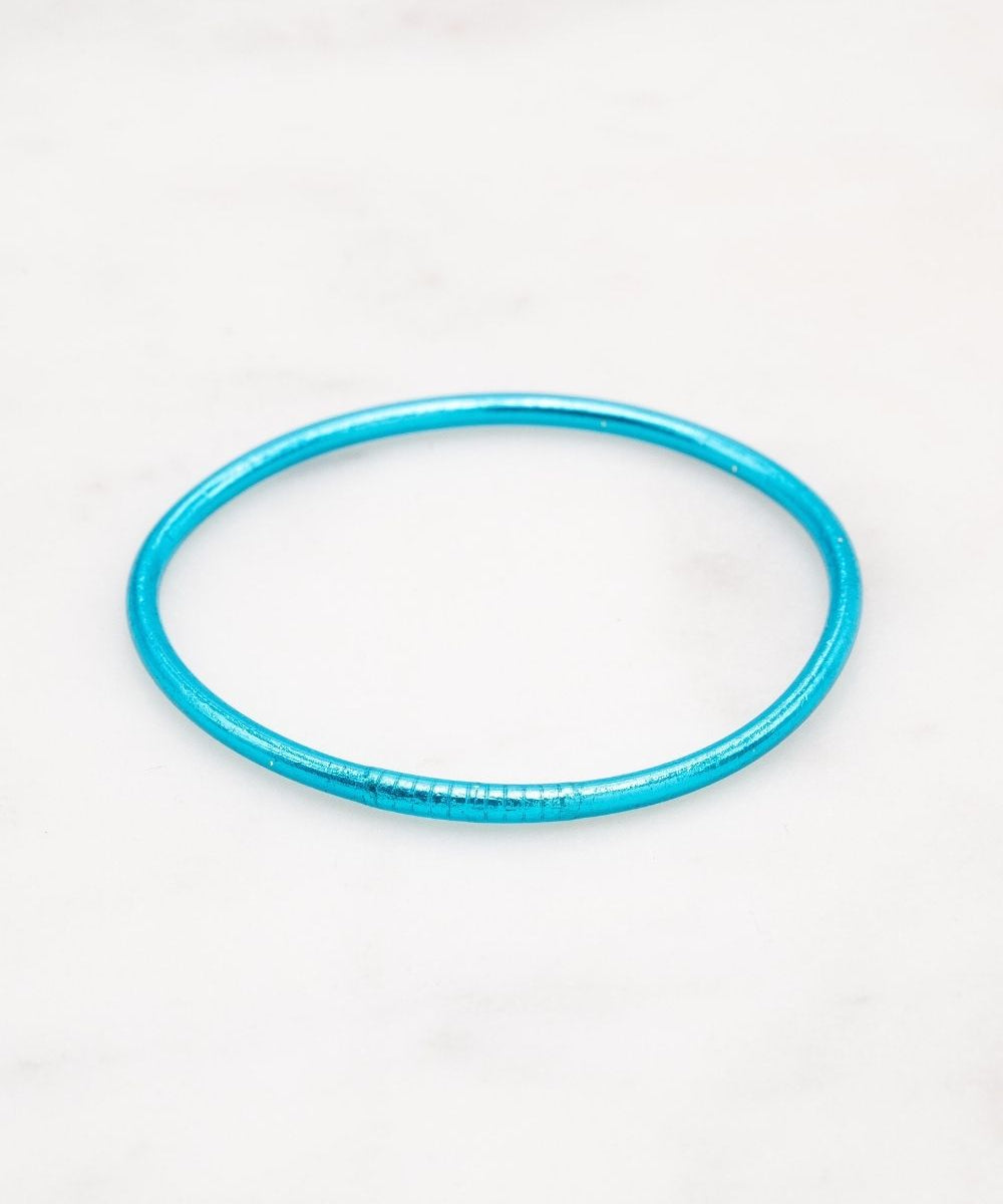 Bracelet Bouddhiste fin - Bleu azur