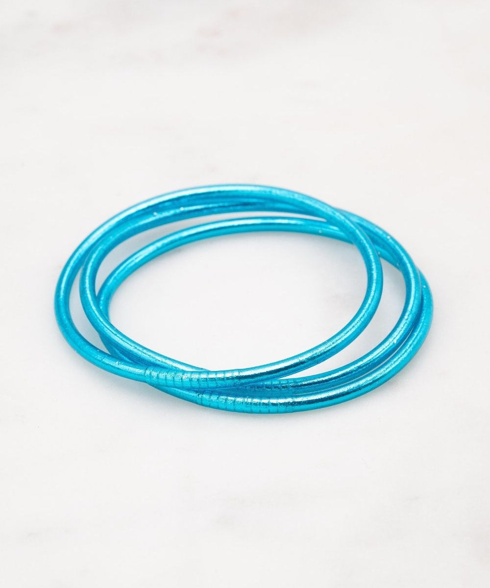 Bracelet Bouddhiste fin - Bleu azur