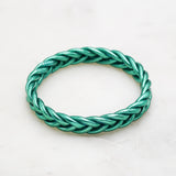 Bracelet Bouddhiste Tressé  - Bleu canard