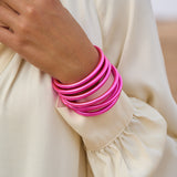 Bracelet Bouddhiste épais - Fuschia