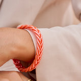 Bracelet Bouddhiste Tressé  - Saumon