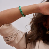 Bracelet Bouddhiste Tressé  - Bleu canard